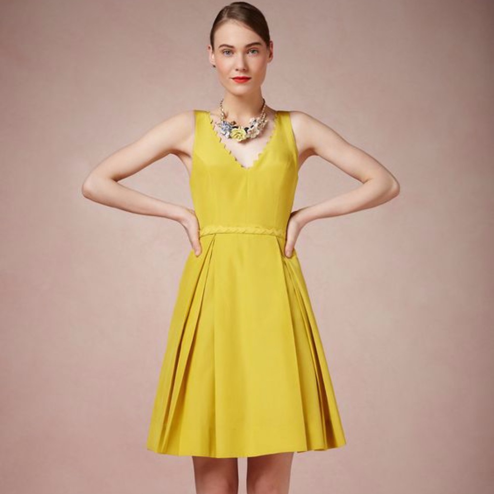 Anthro BHLDN Calliope Mustard Dress by Hitherto - Picture 8 of 8